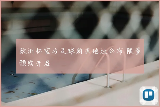 欧洲杯官方足球购买地址公布 限量预购开启