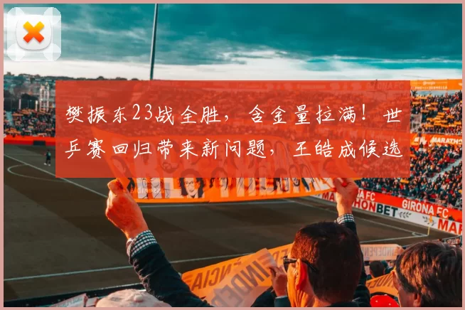 樊振东23战全胜，含金量拉满！世乒赛回归带来新问题，王皓成候选